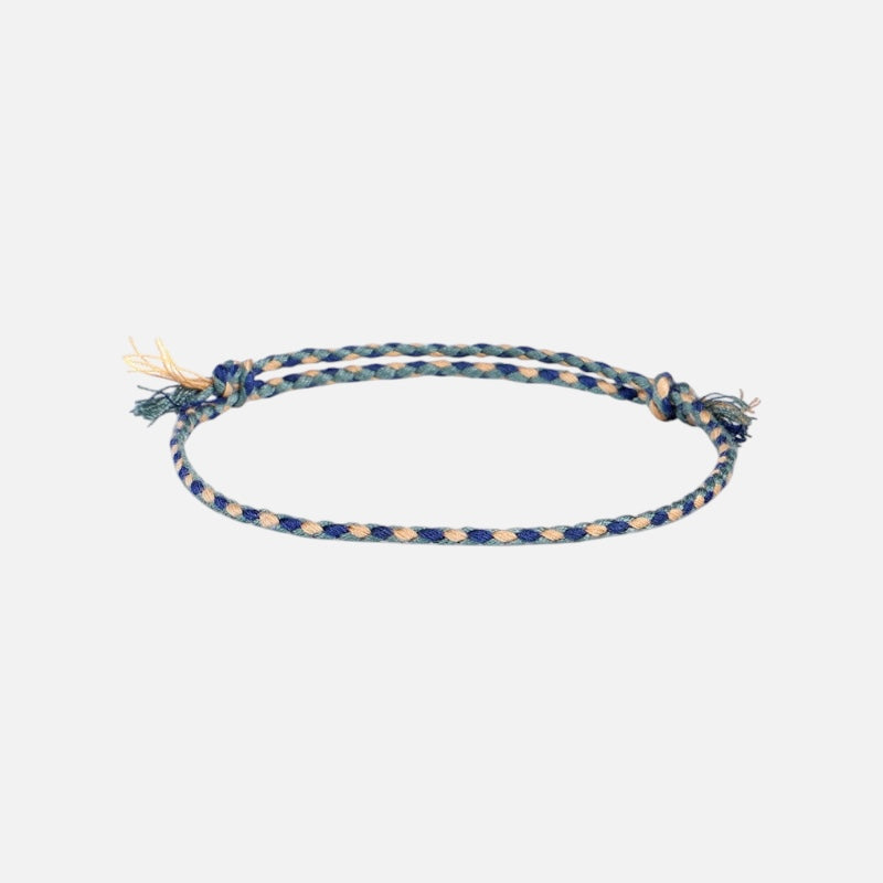 Cotton Bracelet (Blue/Cream)