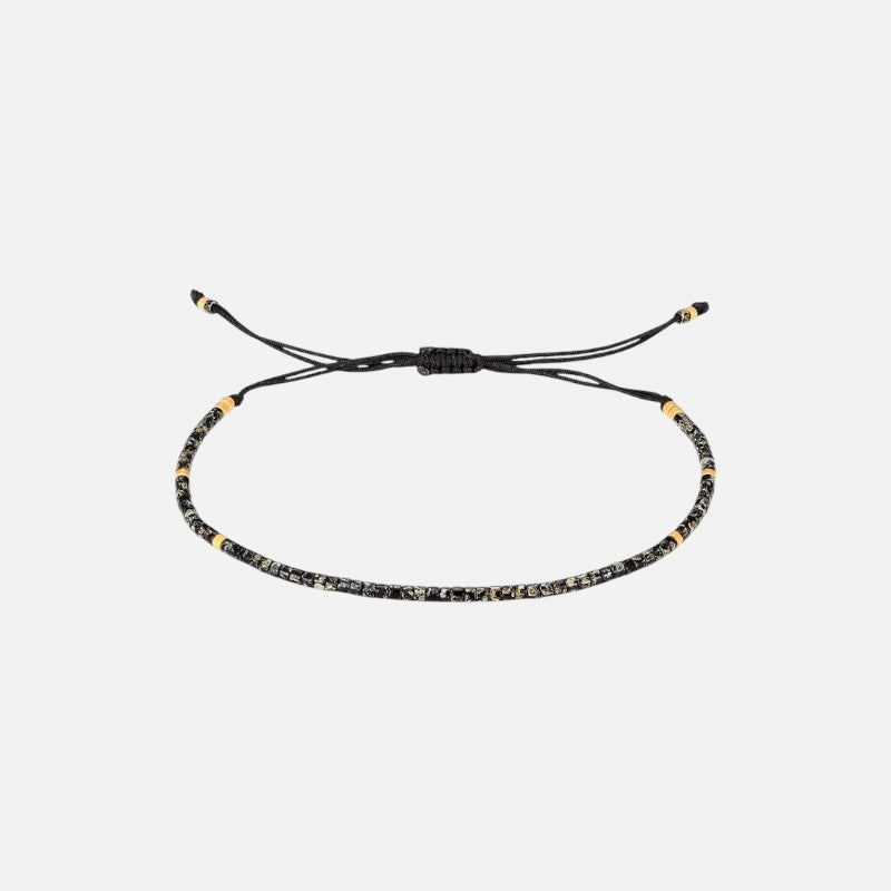 Natural Stone Beads Bracelet (Black)