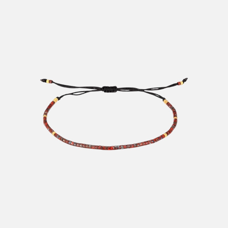 Natural Stone Beads Bracelet (Red)