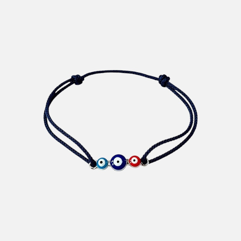 Knotted Evil Eye Bracelet (blue)
