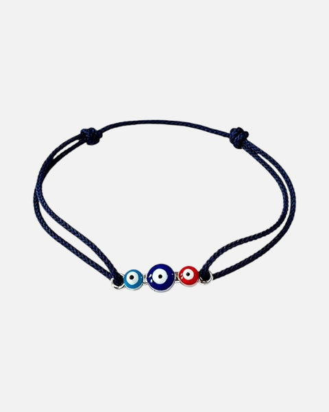 Knotted Evil Eye Bracelet (blue)