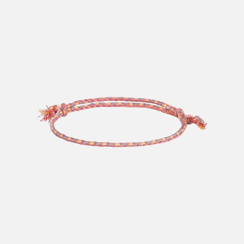 Cotton Bracelet (Peach & Grey)