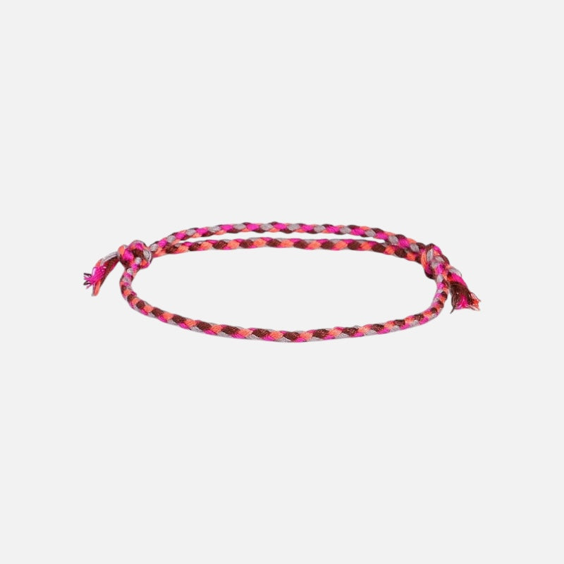 Cotton Bracelet (Pink & Brown)