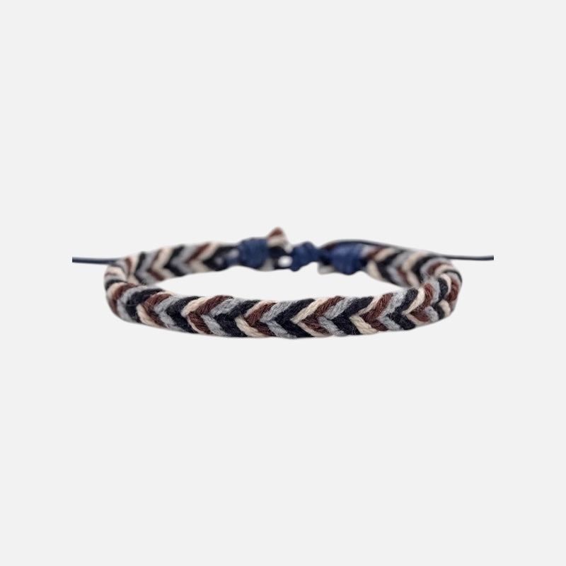 Plutôt Braided Bracelet (Navy/Brown)