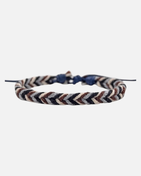 Plutôt Braided Bracelet (Navy/Brown)