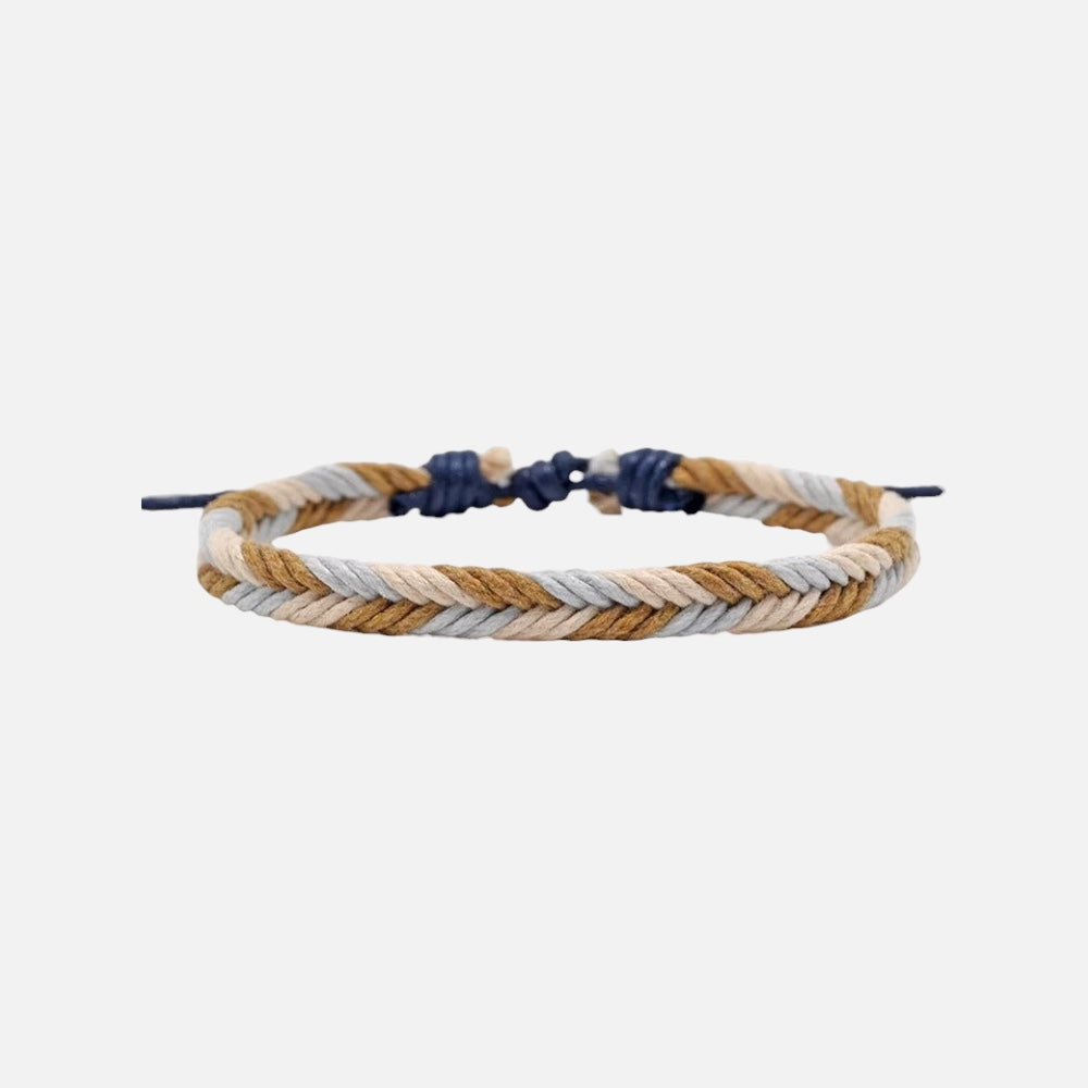 Braided Bracelet (Cream/Brown)