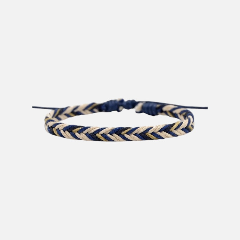 Braided Bracelet (Navy/Beige)