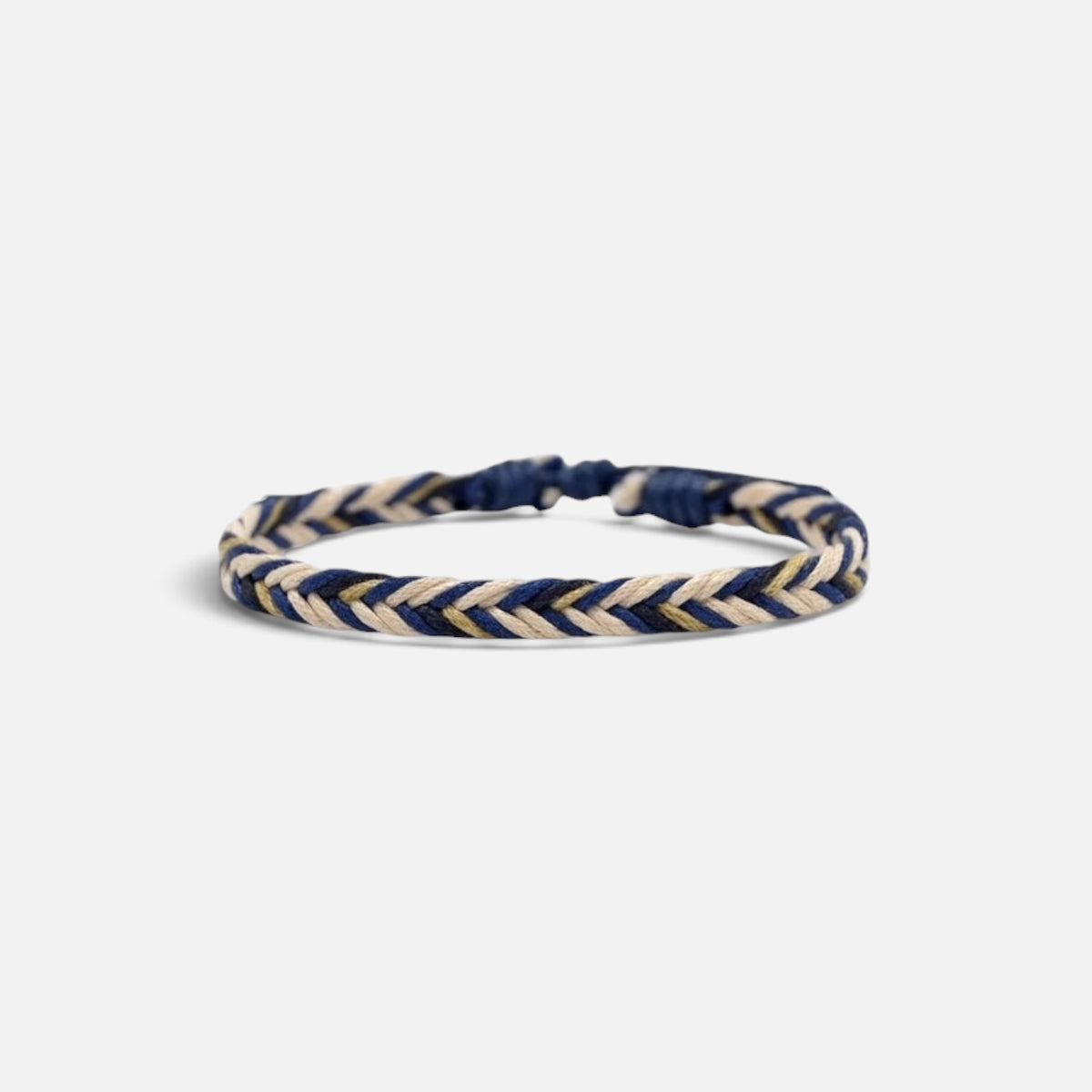 Braided Bracelet (Navy/Beige)
