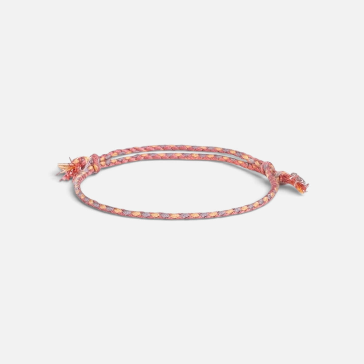 Cotton Bracelet (Peach & Grey)
