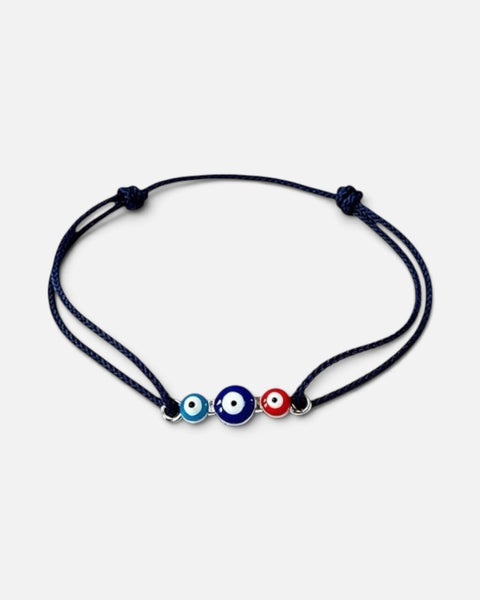 Knotted Evil Eye Bracelet (blue)