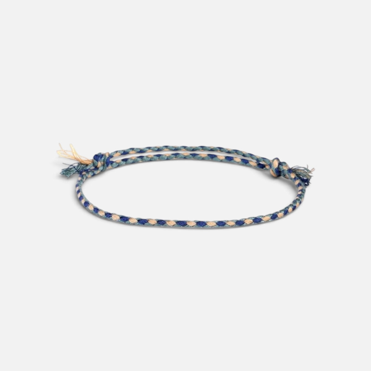 Cotton Bracelet (Blue/Cream)