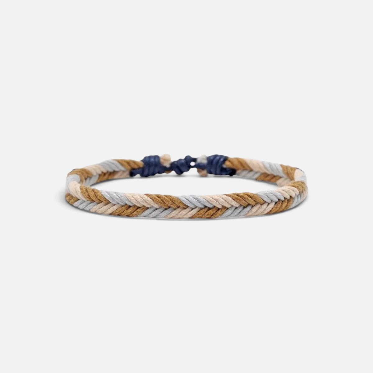 Braided Bracelet (Cream/Brown)